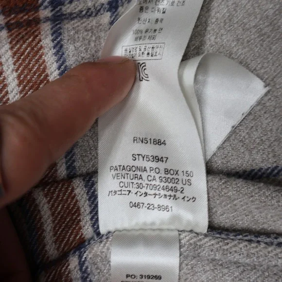 Patagonia Shirt Mens Medium Brown Plaid Long Sleeve Fjord Flannel Organic Cotton - Picture 6 of 12